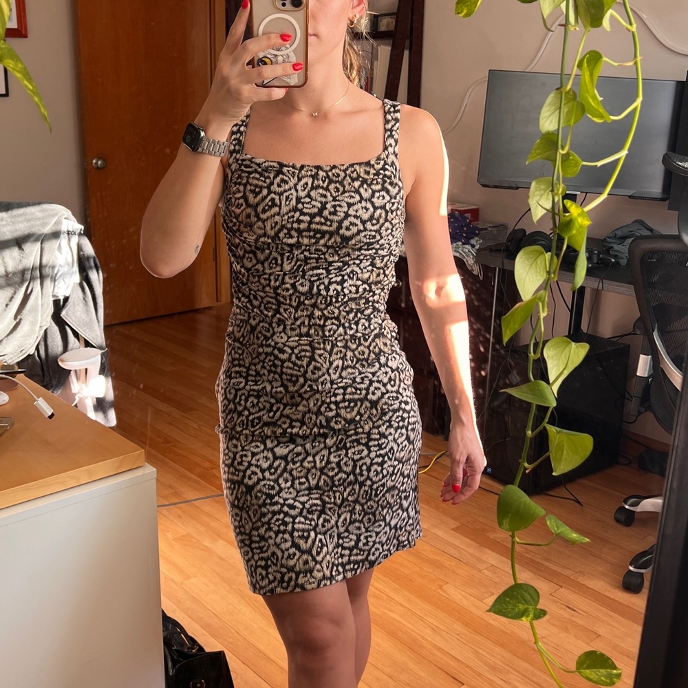 Ann Taylor Leopard Print Mini Dress